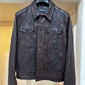 JOHN VARVATOS AUTOGRAPHED LEATHER JACKET
